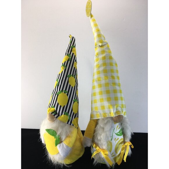 Lemon Gnomme Plush Kitchen Home Decor Weighted Sitter 15” & 14” Tall - Picture 4 of 16